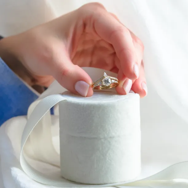 Elegant wedding set with moissanites HARPER