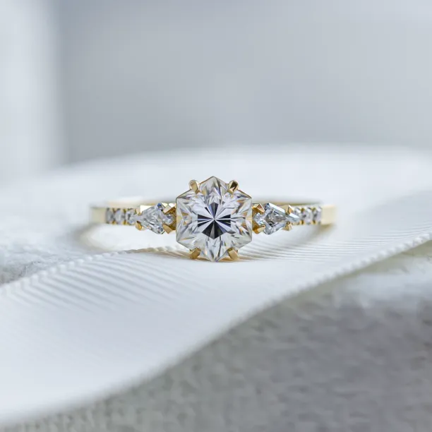 Elegant wedding set with moissanites HARPER