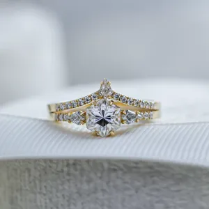 Elegant wedding set with moissanites HARPER