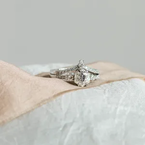 Elegant wedding set with moissanites HARPER
