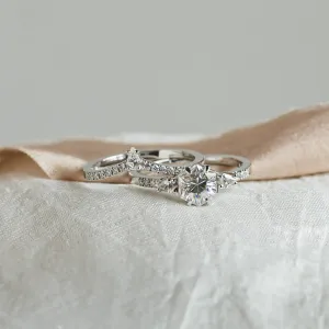 Elegant wedding set with moissanites HARPER