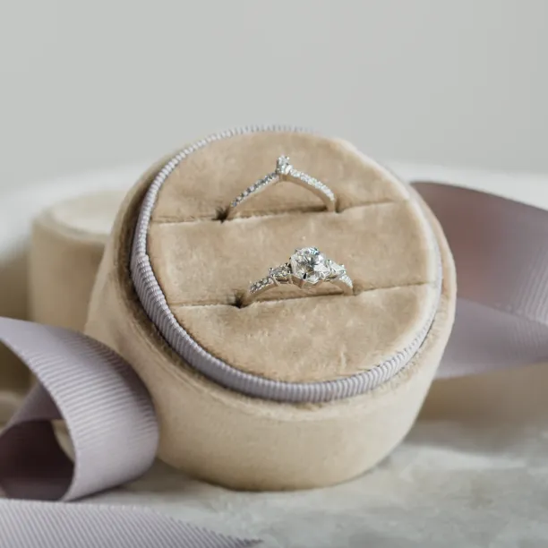 Elegant wedding set with moissanites HARPER