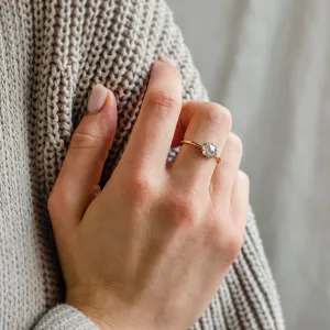 Wedding set of rings with salt'n'pepper diamonds POET Thumbnail