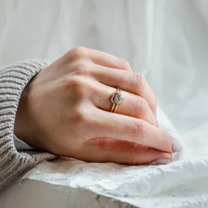 Wedding set of rings with salt'n'pepper diamonds POET Thumbnail