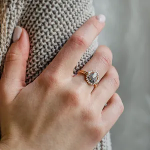 Set of gold rings with salt and pepper diamonds ELLINGTON Thumbnail