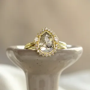Set of gold rings with salt and pepper diamonds ELLINGTON Thumbnail