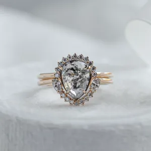 Set of gold rings with salt and pepper diamonds ELLINGTON Thumbnail