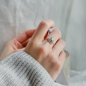 Set of gold rings with salt and pepper diamonds ELLINGTON Thumbnail