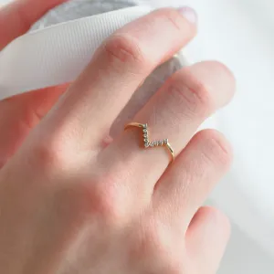 Curved diamond wedding ring REGGIO Thumbnail