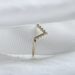 Curved diamond wedding ring REGGIO Thumbnail