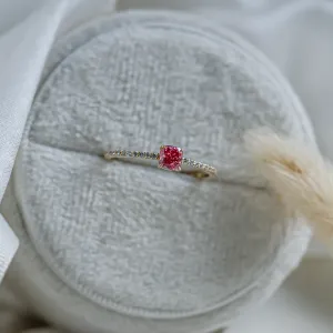 Engagement ring with pink lab grown diamond CORALINE Thumbnail