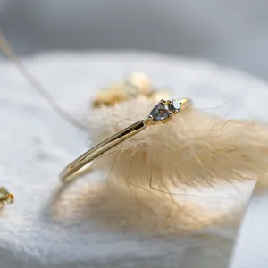 Minimalistický cluster prsten se salt and pepper diamanty ROWAN Thumbnail