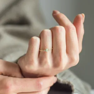 Romantic engagement ring with moissanites MARQUESS Thumbnail