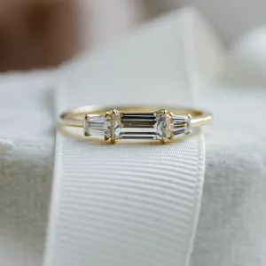Vintage ring in art deco style with moissanites VISCOUNT Thumbnail