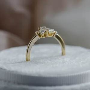 Elegant engagement ring with moissanites BUTTERFLY Thumbnail