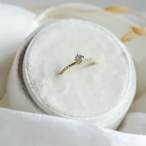 Engagement salt and pepper diamond ring with side diamonds SANREMO Thumbnail