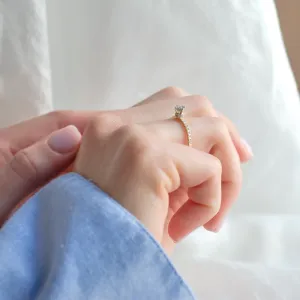 Engagement salt and pepper diamond ring with side diamonds SANREMO Thumbnail