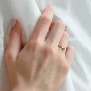 Minimalist engagement ring with marquise salt and pepper diamond MARKETA