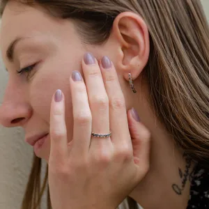 Luxury salt and pepper diamonds earrings LAVAS Thumbnail