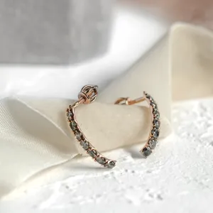 Luxury salt and pepper diamonds earrings LAVAS Thumbnail