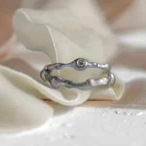 Curved wedding rings with diamond STIBI Thumbnail