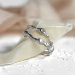 Curved wedding rings with diamond STIBI Thumbnail