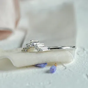 Curved diamond ring ERISILDA Thumbnail