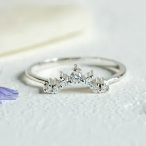 Curved diamond ring ERISILDA Thumbnail