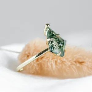 Ring with kite moss agate SAMUEL Thumbnail