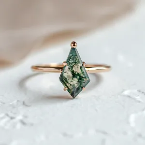 Ring with kite moss agate SAMUEL Thumbnail