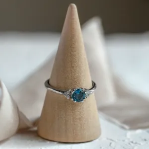 Engagement ring with topaz and diamonds MONELAND Thumbnail