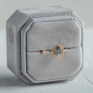 Gold vintage ring with salt and pepper diamond PHILIPPE Thumbnail