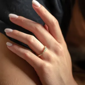 Unique black rhodium and diamond wedding rings ROMA