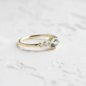 Romantický prsten s akvamarínem a diamanty AQUA Thumbnail