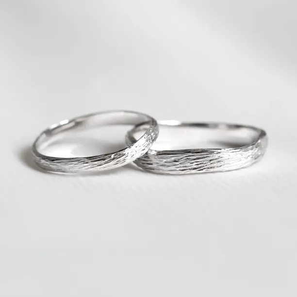 Gold twig wedding rings MIANA Image