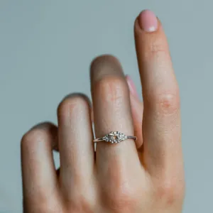Romantic engagement ring with morganite and diamonds MONYX Thumbnail
