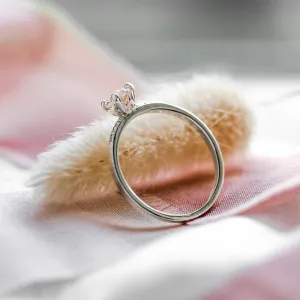 Engagement ring with morganite and diamonds GINEPRO Thumbnail