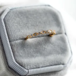 Vintage eternity ring with diamonds LATVIA Thumbnail