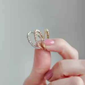 Vintage eternity ring with diamonds LATVIA Thumbnail