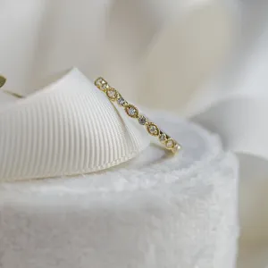 Vintage eternity ring with diamonds LATVIA Thumbnail