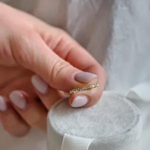 Vintage eternity ring with diamonds LATVIA Thumbnail