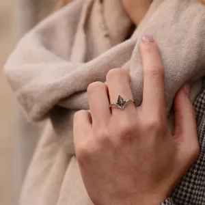 Unusual engagement ring with salt and pepper diamonds FRECCIA Thumbnail