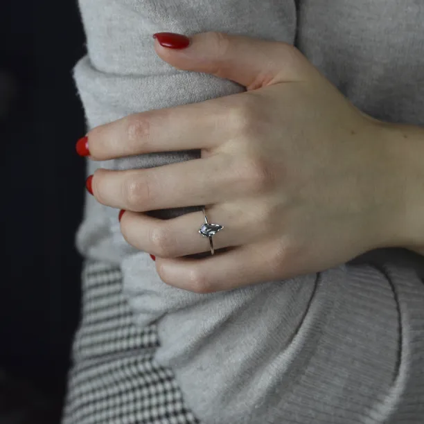Basic salt'n'pepper diamond ring WILMA Image