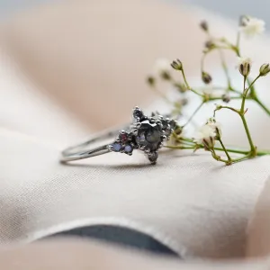 Gold salt'n'pepper diamond ring in vintage style FORTUNATO Thumbnail