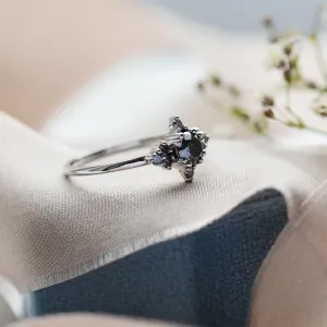 Gold salt'n'pepper diamond ring in vintage style FORTUNATO Thumbnail