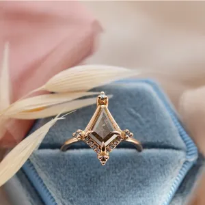 Extravagant ring with salt and pepper diamonds ORNETTE Thumbnail