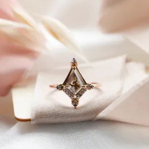 Extravagant ring with salt and pepper diamonds ORNETTE Thumbnail