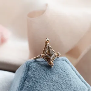 Extravagant ring with salt and pepper diamonds ORNETTE Thumbnail