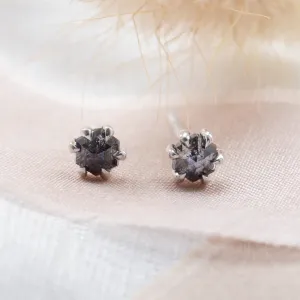 Náušnice pecky STELLEX s hexagon salt and pepper diamanty