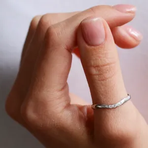 Gold organic ring with diamonds ISOLA Thumbnail